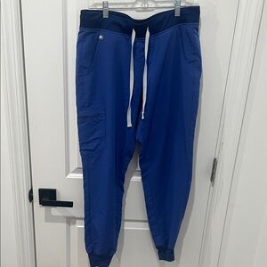 Figs Women's Blue Jogger Scrub Pants‎ Size Medium